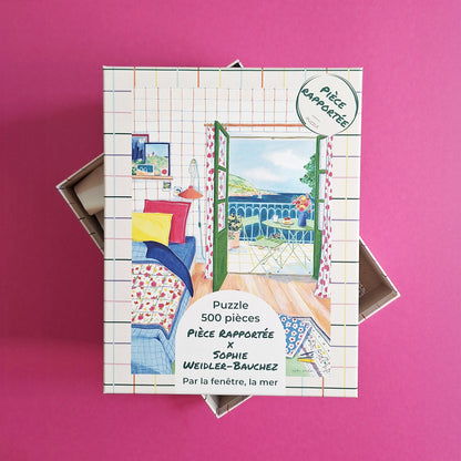 Puzzle 500 Pièces - Par la fenêtre, la merPièce Rapportée