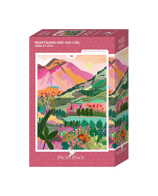 Mini Puzzle 96 Pièces - Rainbow MountainPieces & Peace