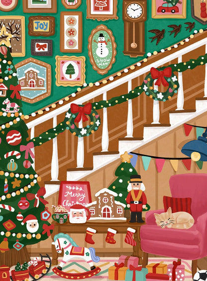 Mini Puzzle de 96 Pièces - Escalier de NoëlPieces & Peace