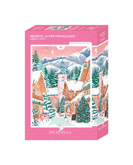 Mini Puzzle de 96 Pièces - Megève, Alpes FrançaisesPieces & Peace