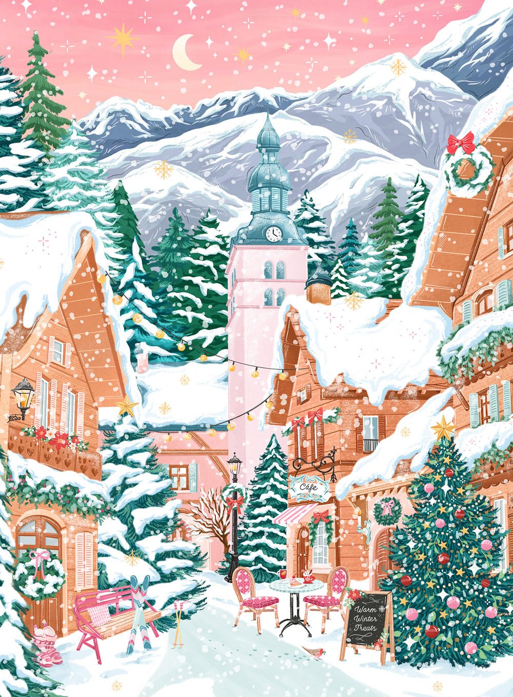 Mini Puzzle de 96 Pièces - Megève, Alpes FrançaisesPieces & Peace