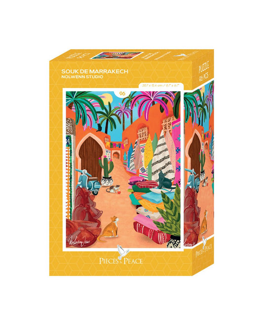 Mini Puzzle de 96 Pièces - Souk de MarrakechPieces & Peace