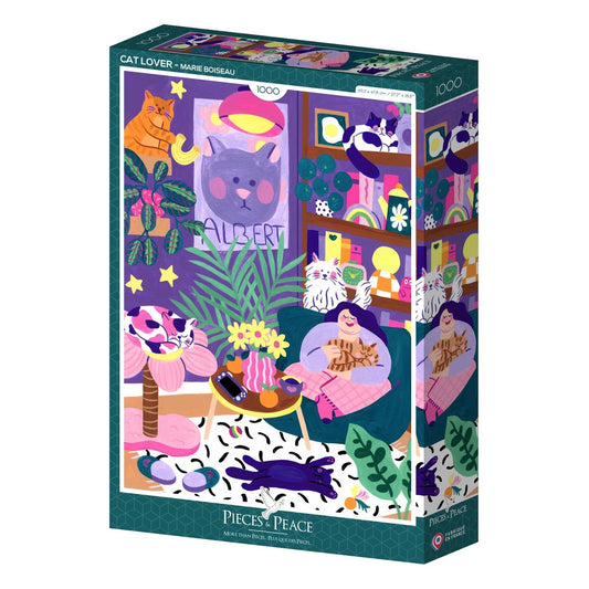 Puzzle 1000 Pièces Pieces & Peace - Amoureux des ChatsPieces & Peace
