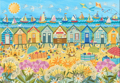 Puzzle 1000 Pièces Pieces & Peace - Cabines de PlagePieces & Peace