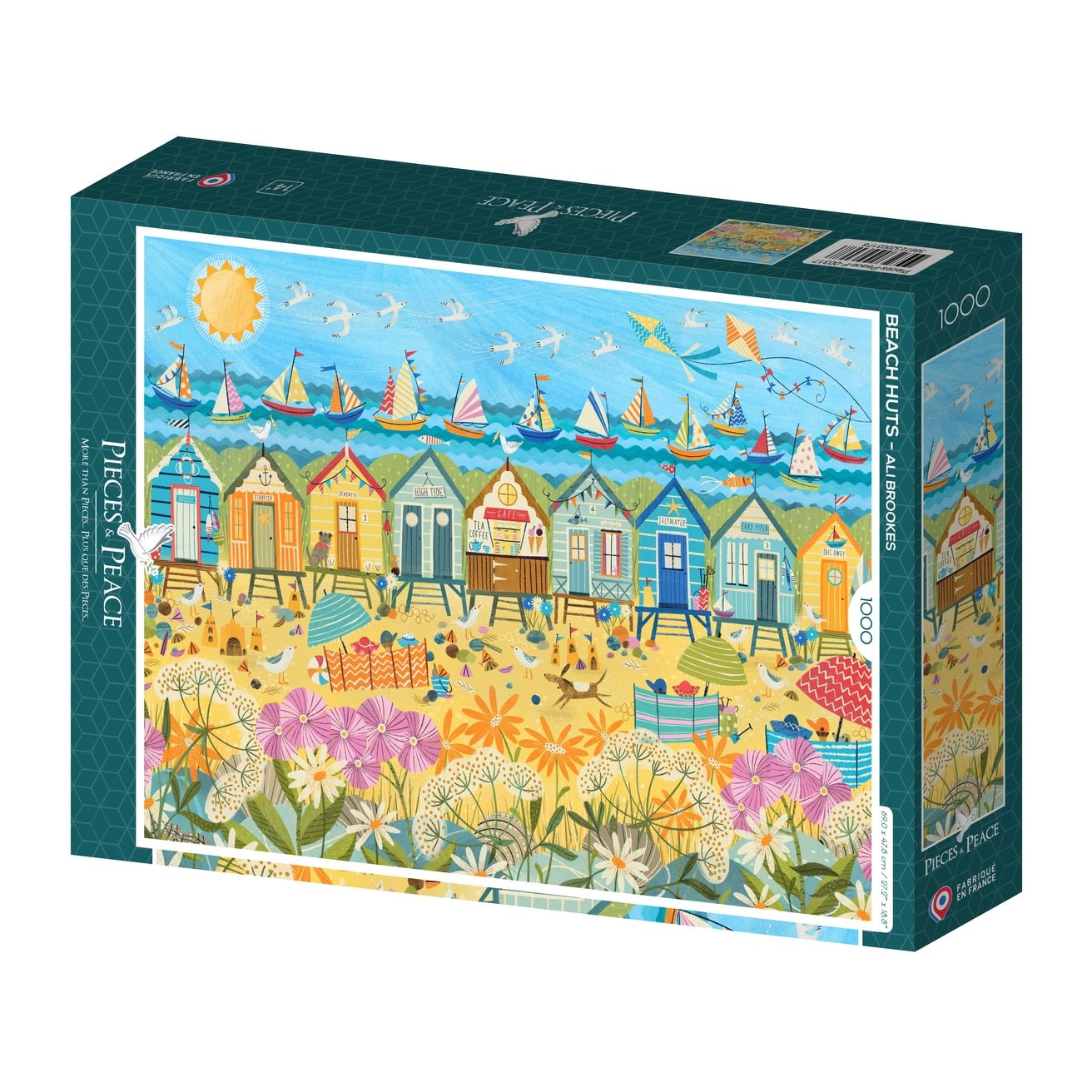 Puzzle 1000 Pièces Pieces & Peace - Cabines de PlagePieces & Peace