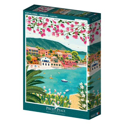 Puzzle 1000 Pièces Pieces & Peace - Céphalonie - GrècePieces & Peace
