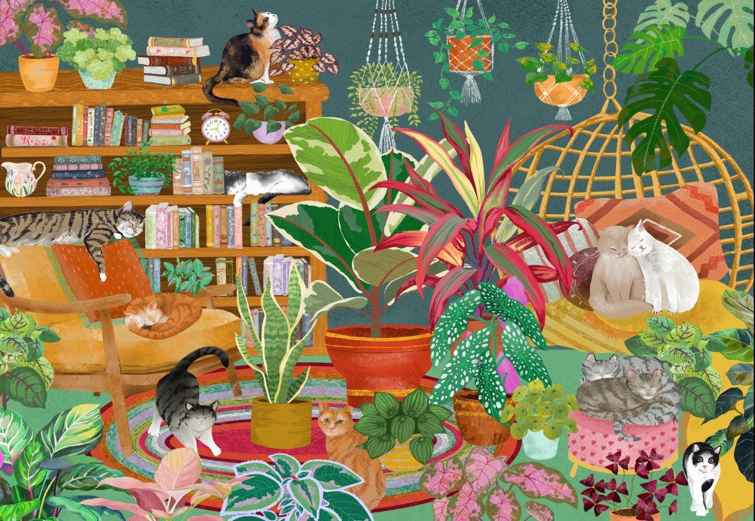 Puzzle 1000 Pièces Pieces & Peace - Chats BohèmesPieces & Peace