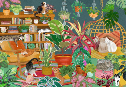 Puzzle 1000 Pièces Pieces & Peace - Chats BohèmesPieces & Peace