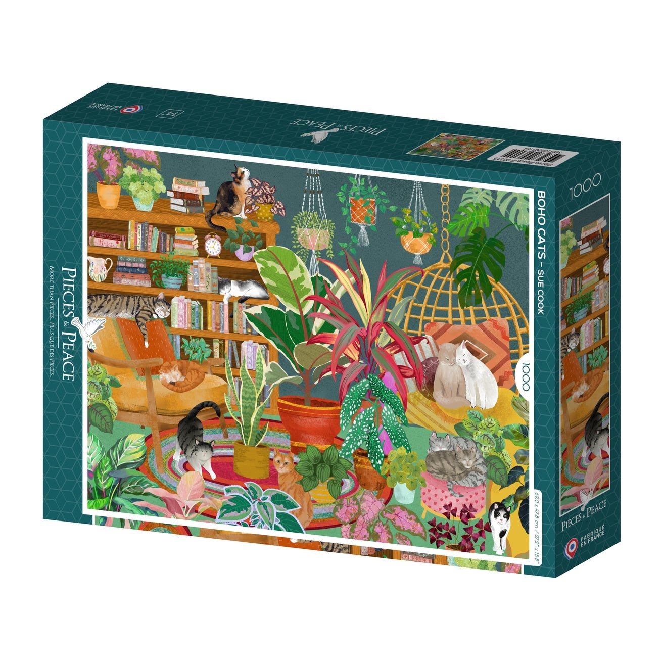 Puzzle 1000 Pièces Pieces & Peace - Chats BohèmesPieces & Peace