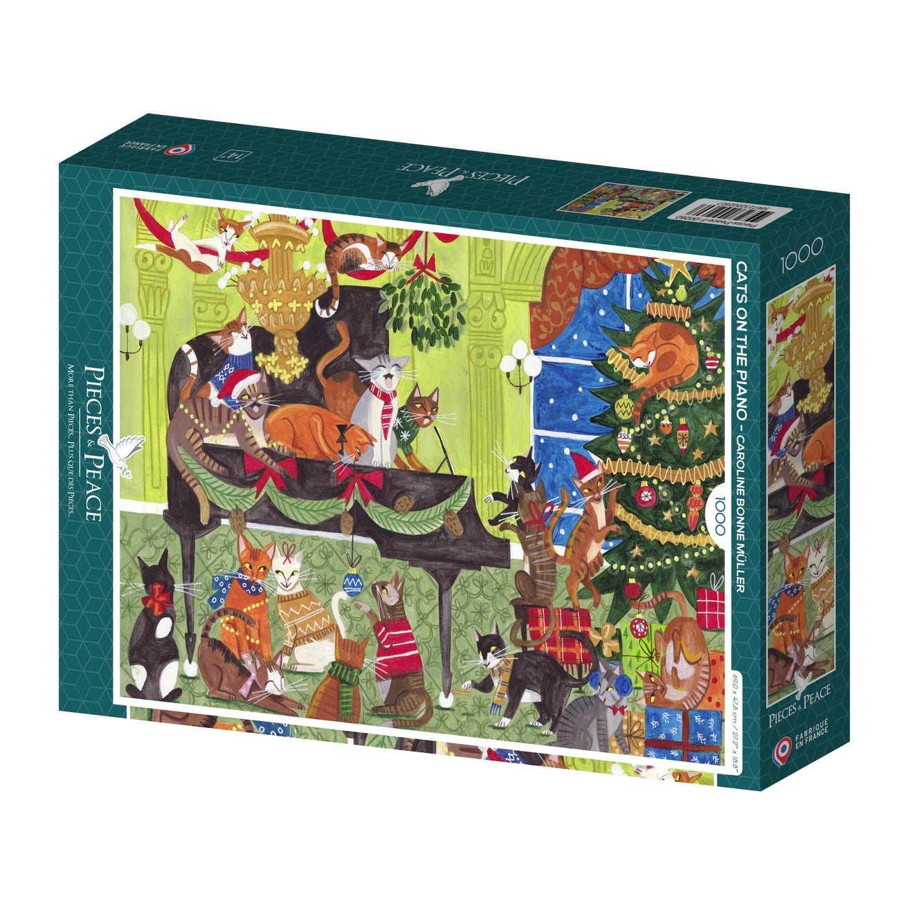 Puzzle 1000 Pièces Pieces & Peace - Chats sur le PianoPieces & Peace