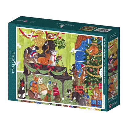 Puzzle 1000 Pièces Pieces & Peace - Chats sur le PianoPieces & Peace
