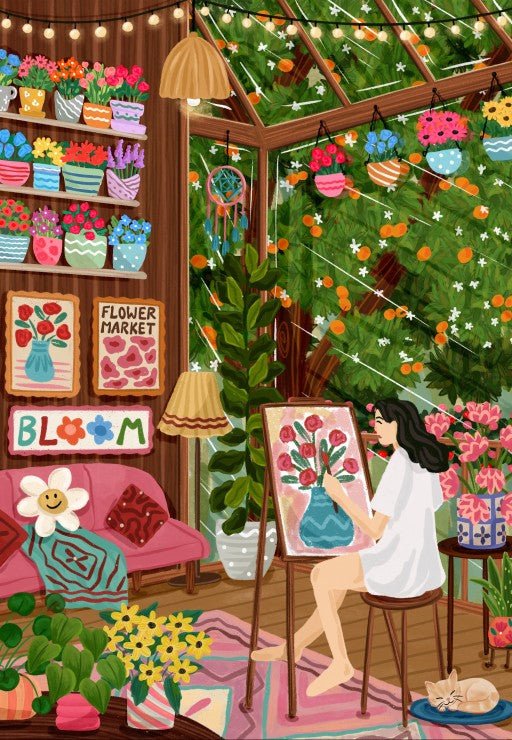Puzzle 1000 Pièces Pieces & Peace - Cottage ConfortablePieces & Peace