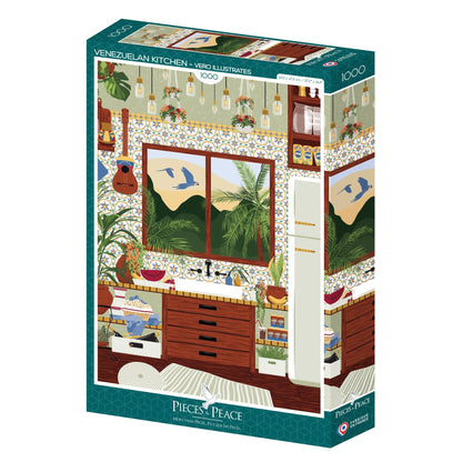 Puzzle 1000 Pièces Pieces & Peace - Cuisine VénézuéliennePieces & Peace