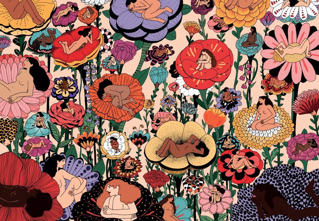 Puzzle 1000 Pièces Pieces & Peace - Femmes FleursPieces & Peace