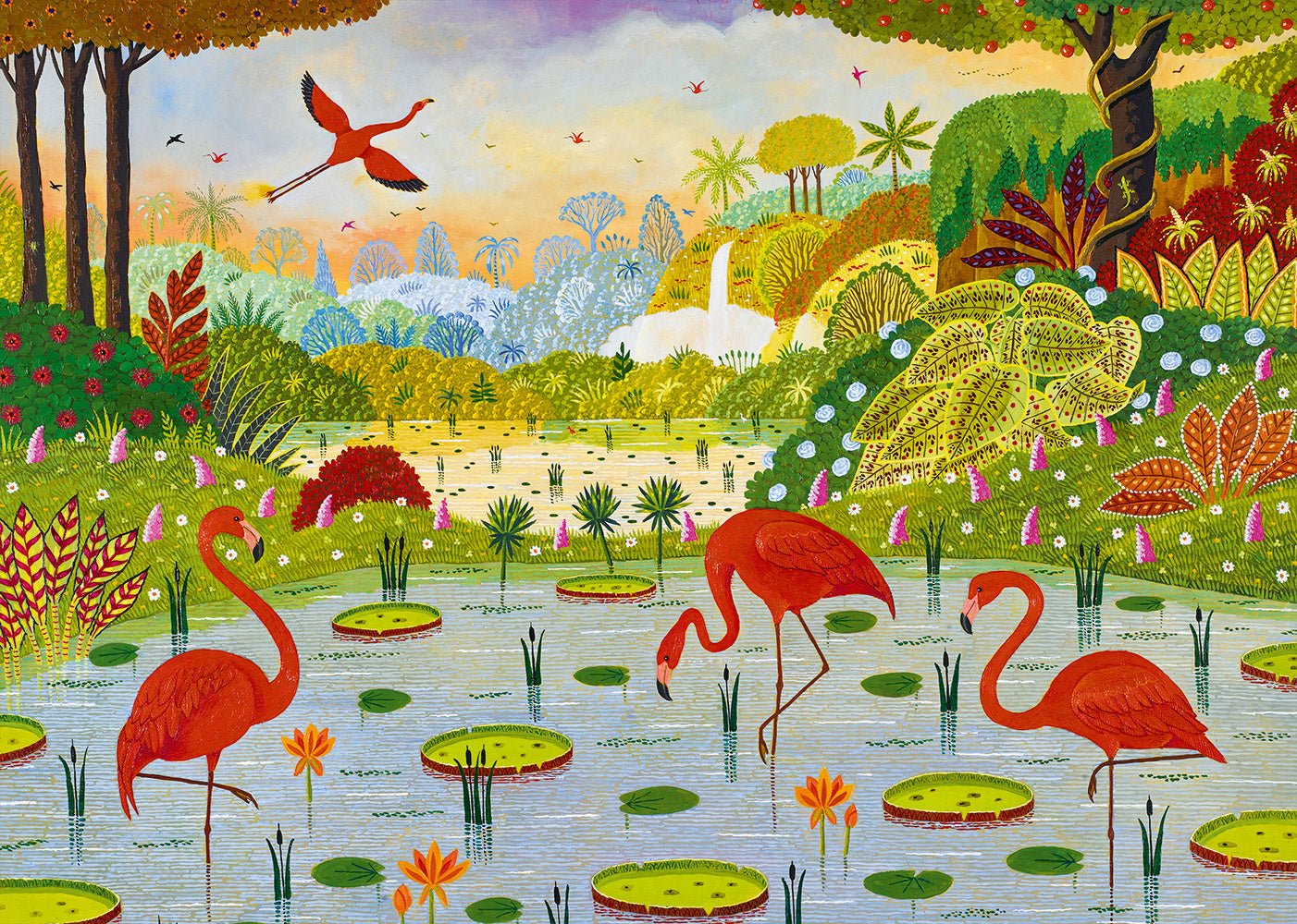 Puzzle 1000 Pièces Pieces & Peace - Flamants des CaraïbesPieces & Peace
