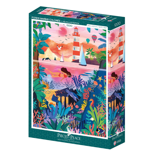 Puzzle 1000 Pièces Pieces & Peace - Fonds Marins ColorésPieces & Peace