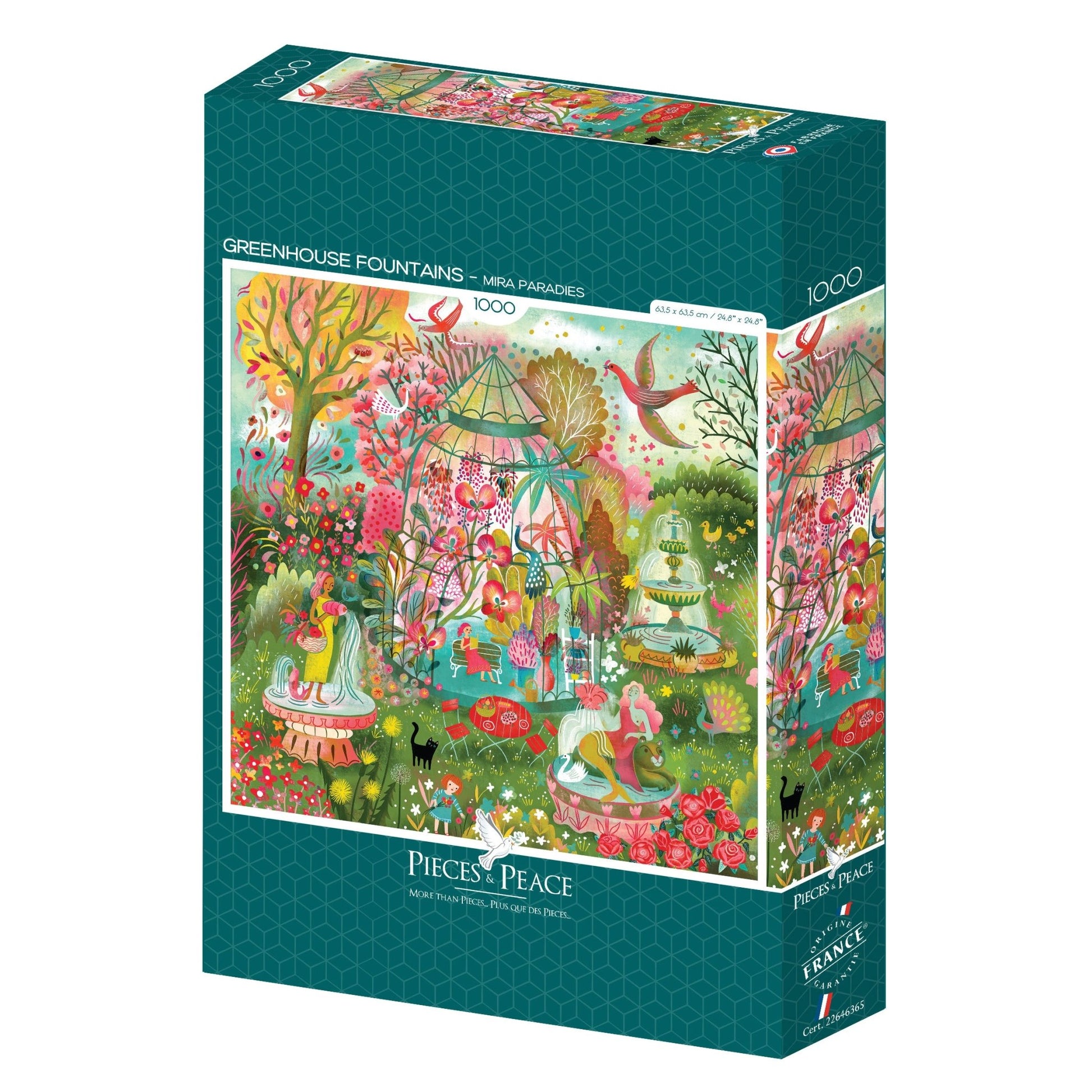 Puzzle 1000 Pièces Pieces & Peace - Greenhouse FountainsPieces & Peace
