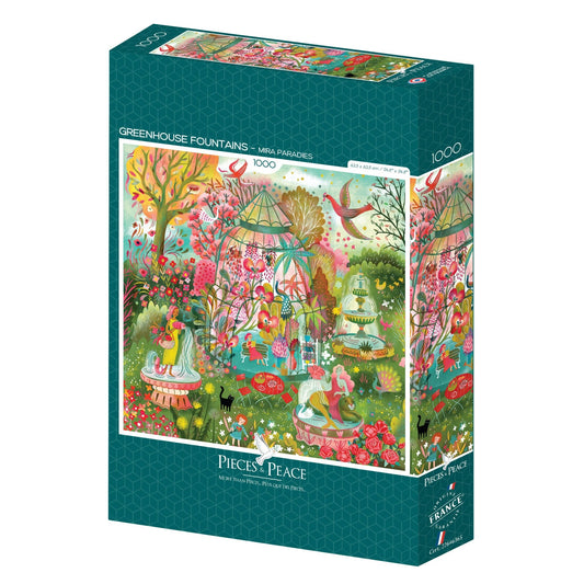 Puzzle 1000 Pièces Pieces & Peace - Greenhouse FountainsPieces & Peace