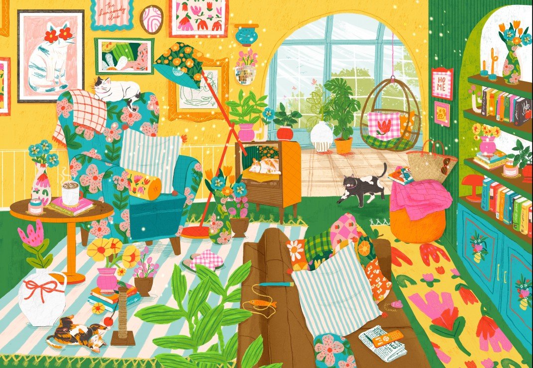 Puzzle 1000 Pièces Pieces & Peace - Home is Where the Cats arePieces & Peace