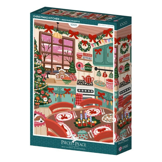 Puzzle 1000 Pièces Pieces & Peace - La Cuisine de NoëlPieces & Peace