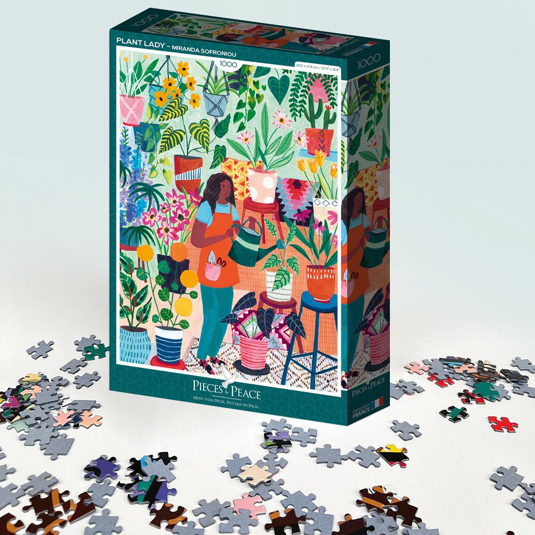 Puzzle 1000 Pièces Pieces & Peace - La Femme aux PlantesPieces & Peace