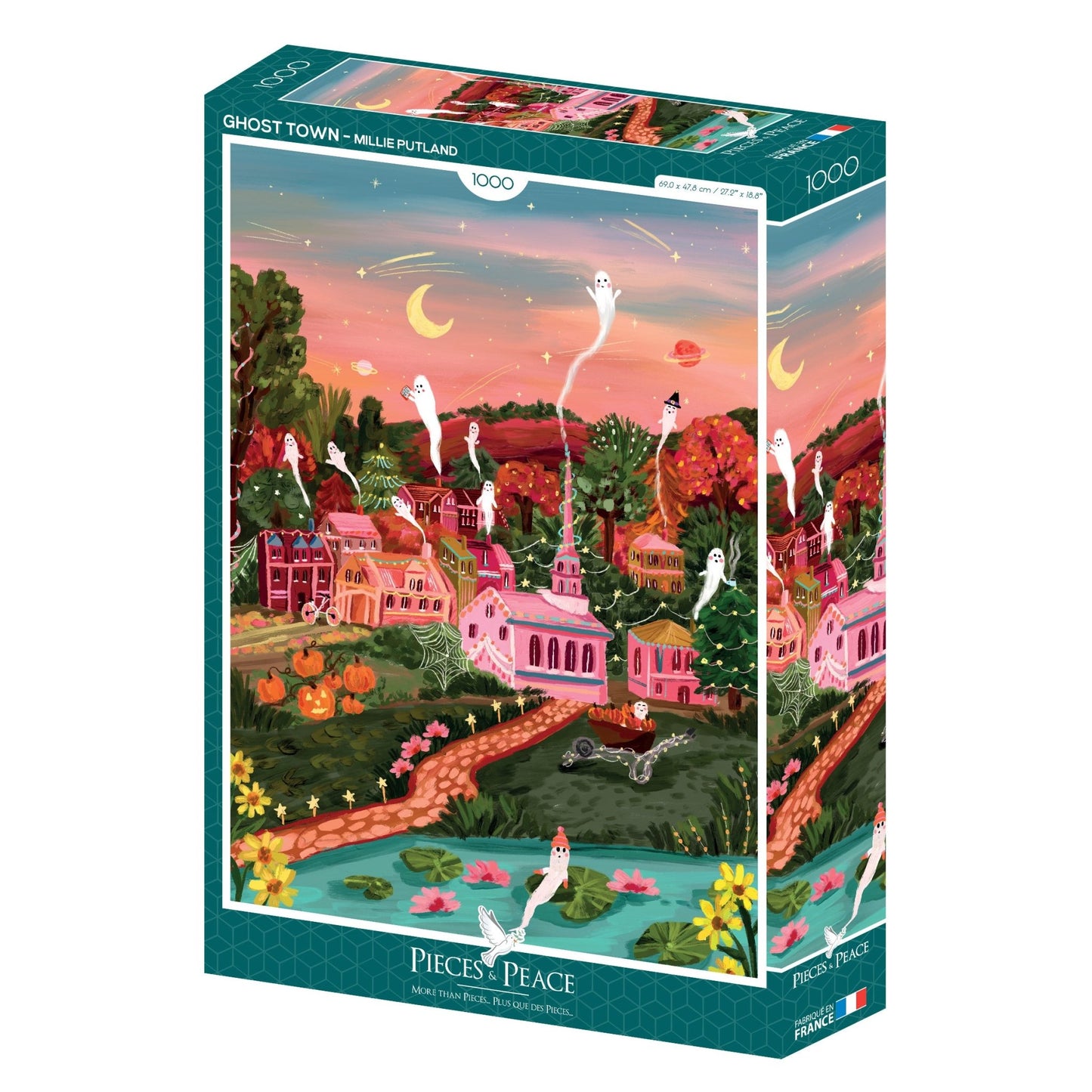 Puzzle 1000 Pièces Pieces & Peace - La Ville d'HalloweenPieces & Peace