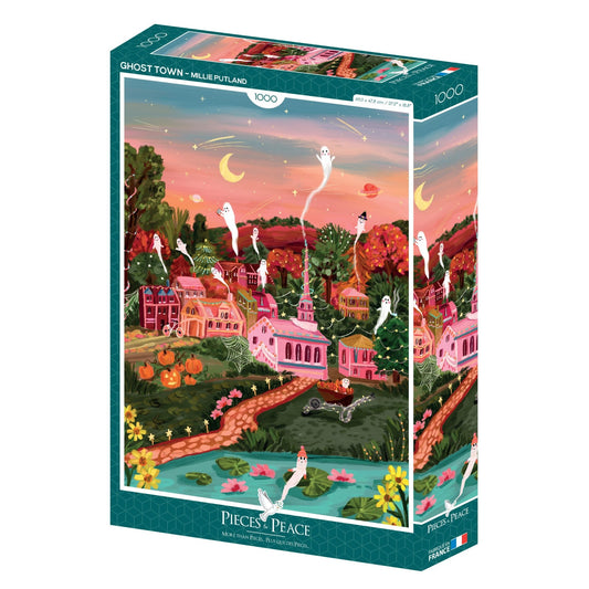 Puzzle 1000 Pièces Pieces & Peace - La Ville d'HalloweenPieces & Peace