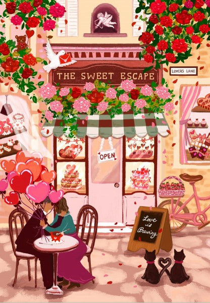 Puzzle 1000 Pièces Pieces & Peace - L'Echappée Belle - Café de la Saint - ValentinPieces & Peace