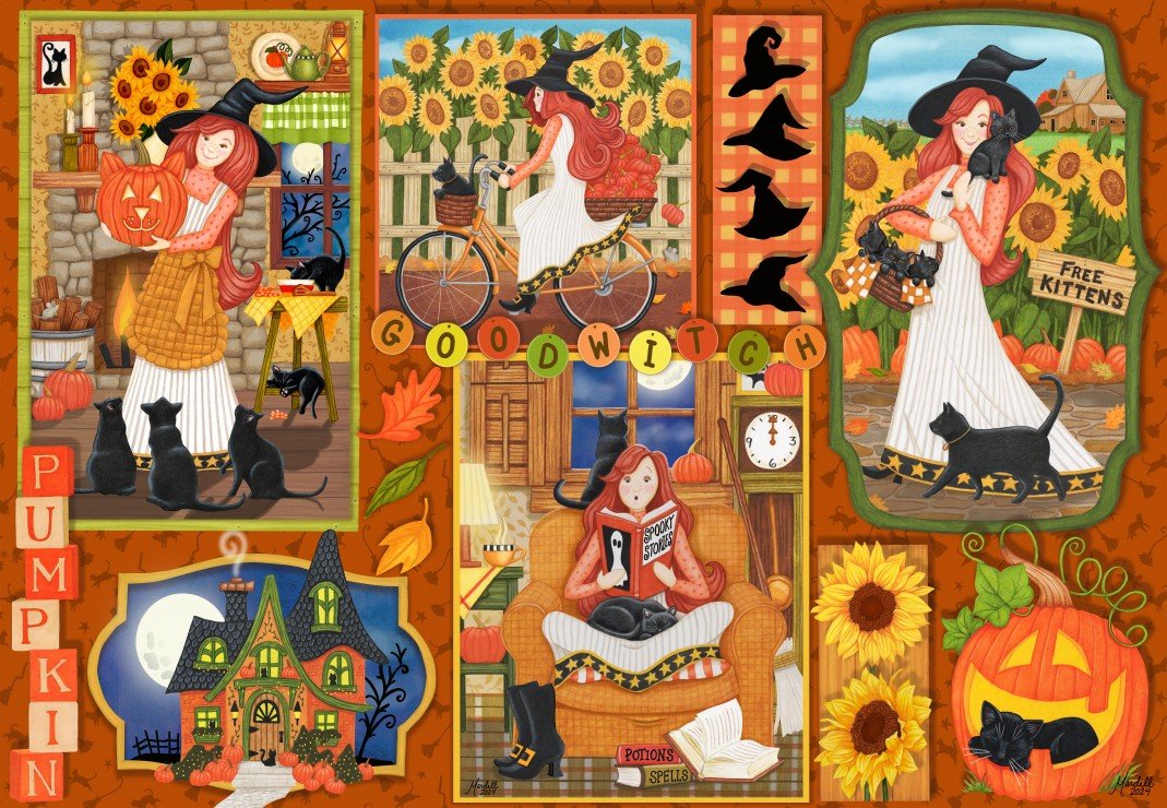 Puzzle 1000 Pièces Pieces & Peace - Les Copains d'HalloweenPieces & Peace