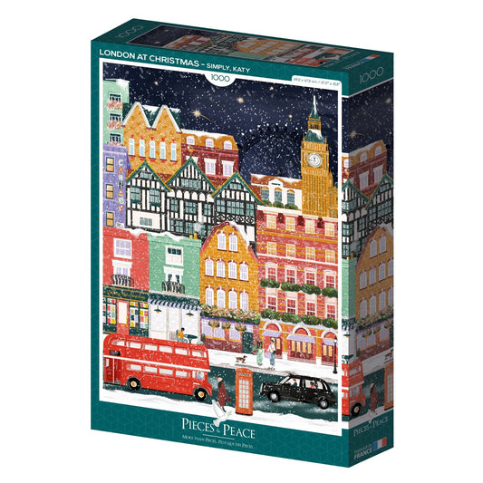 Puzzle 1000 Pièces Pieces & Peace - Londres à NoëlPieces & Peace