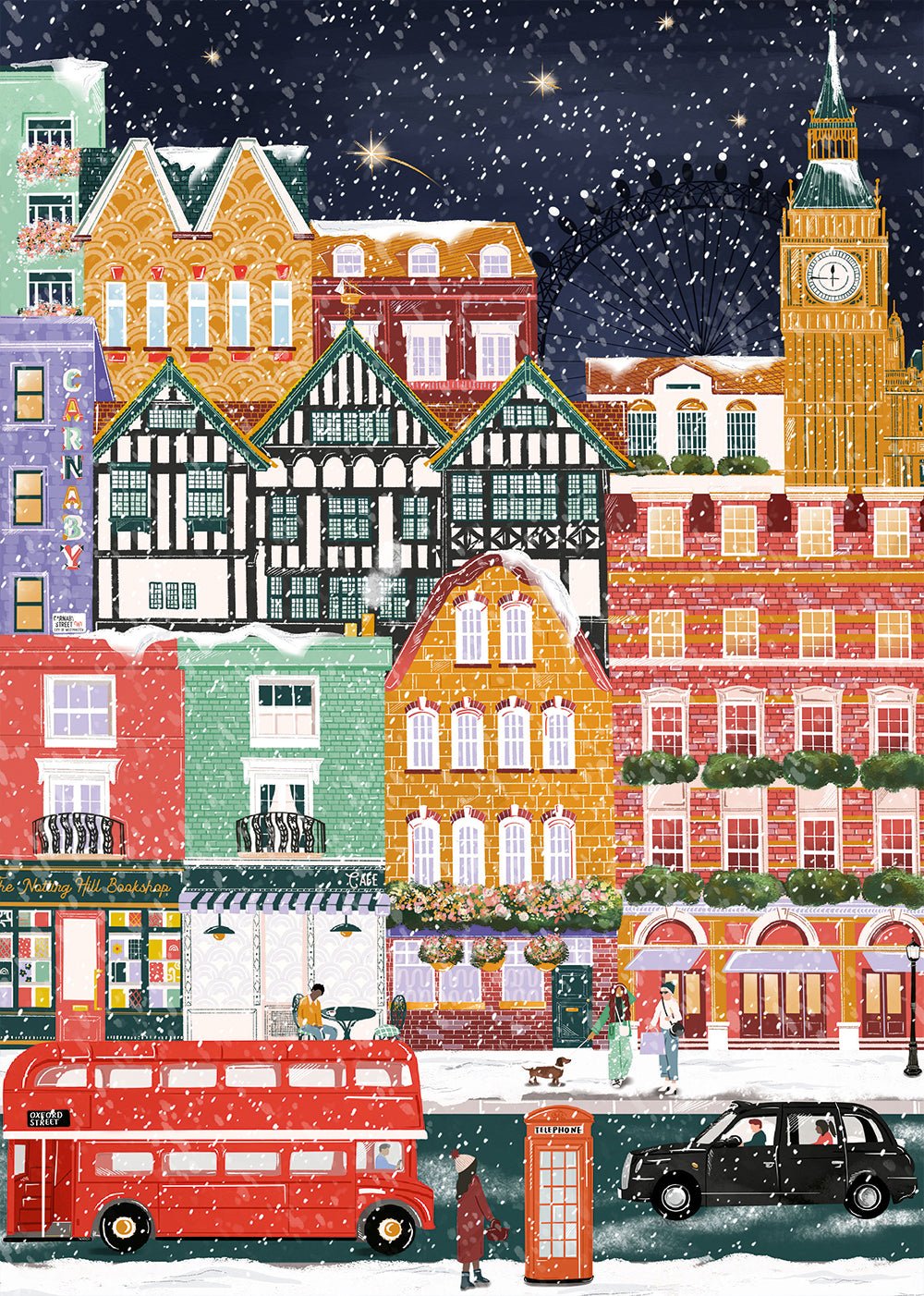 Puzzle 1000 Pièces Pieces & Peace - Londres à NoëlPieces & Peace