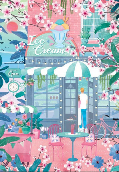 Puzzle 1000 Pièces Pieces & Peace - Magasin de GlacesPieces & Peace