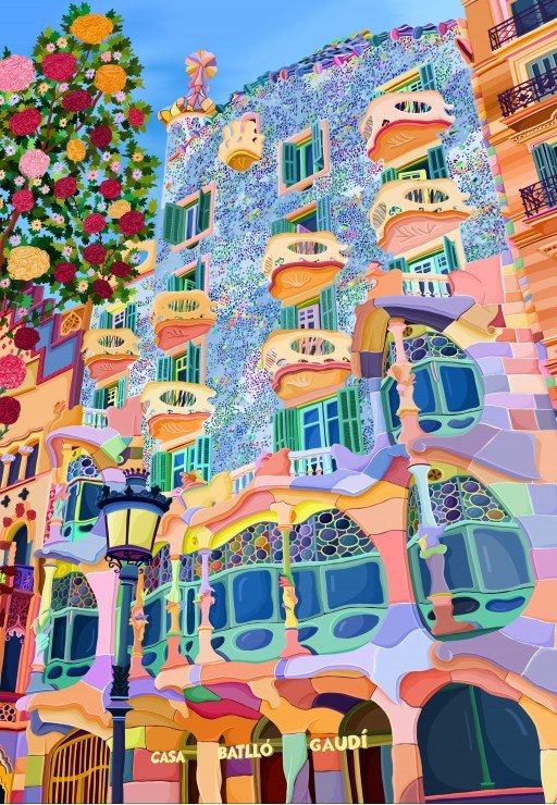 Puzzle 1000 Pièces Pieces & Peace - Magnifique BarcelonePieces & Peace
