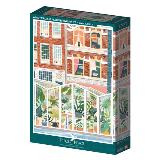 Puzzle 1000 Pièces Pieces & Peace - Marché aux Fleurs d'AmsterdamPieces & Peace