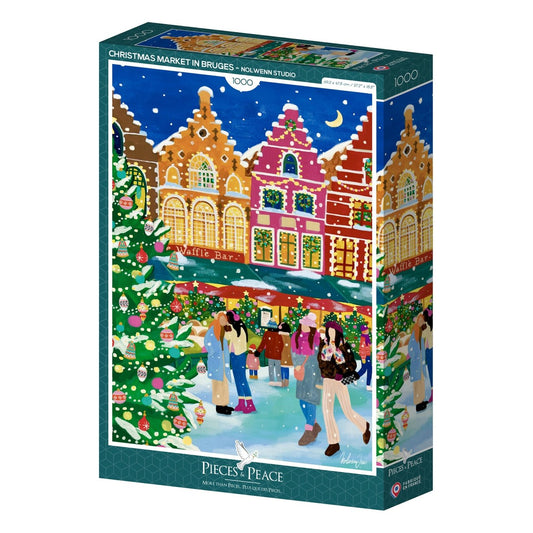 Puzzle 1000 Pièces Pieces & Peace - Marché de Noël à BrugesPieces & Peace