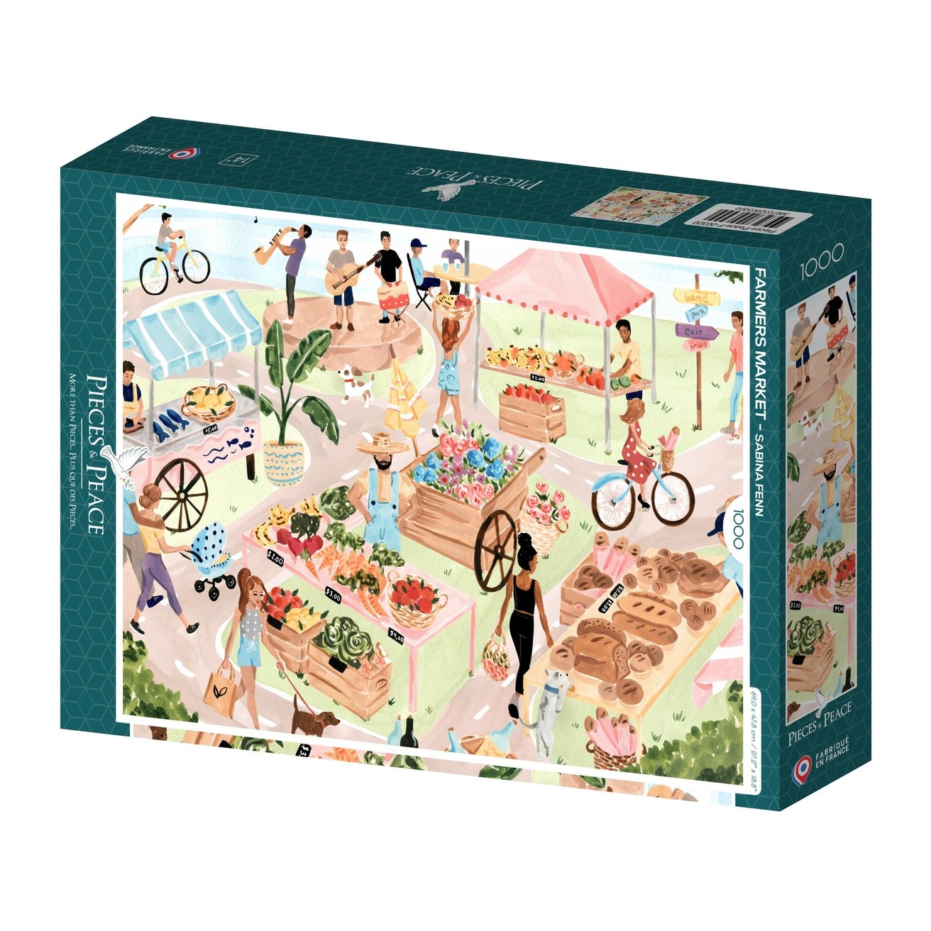 Puzzle 1000 pièces Pieces & Peace - Marché FermierPieces & Peace