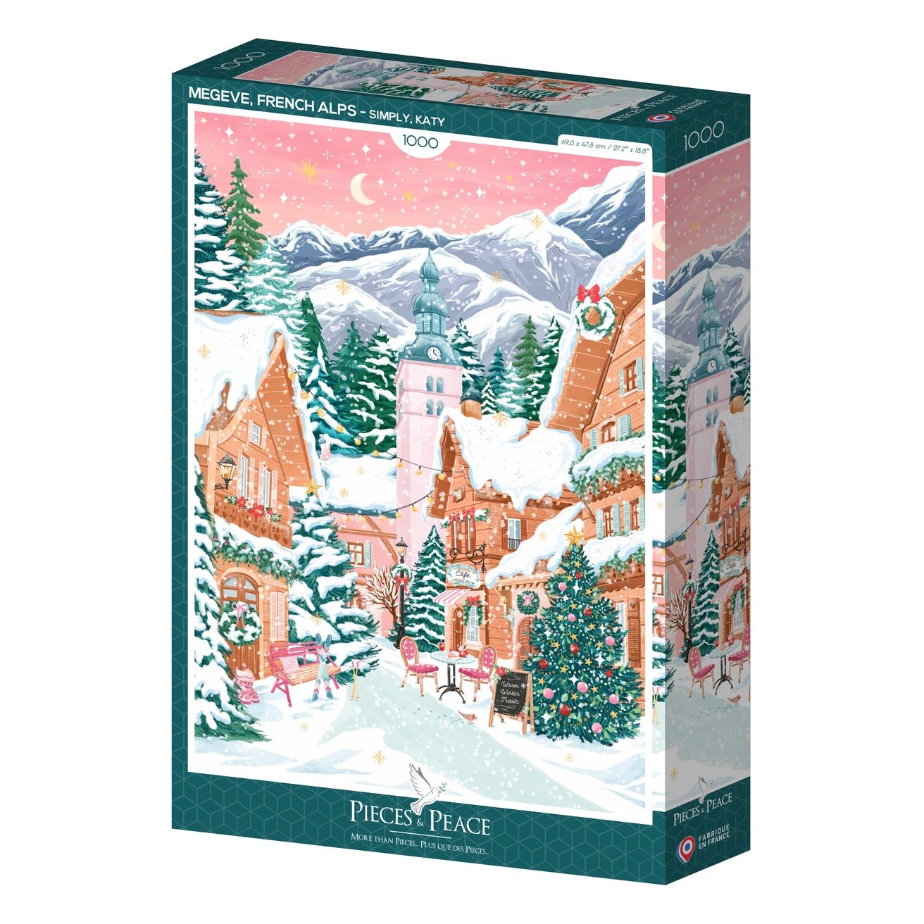 Puzzle 1000 Pièces Pieces & Peace - Megève, Alpes FrançaisesPieces & Peace