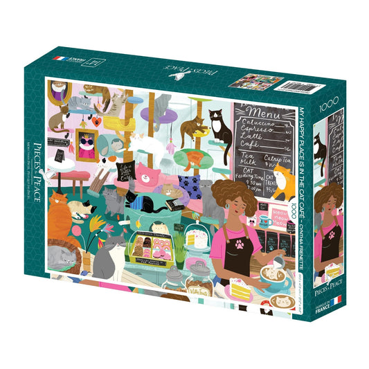 Puzzle 1000 Pièces Pieces & Peace - Mon lieu Préféré : le Café à ChatsPieces & Peace