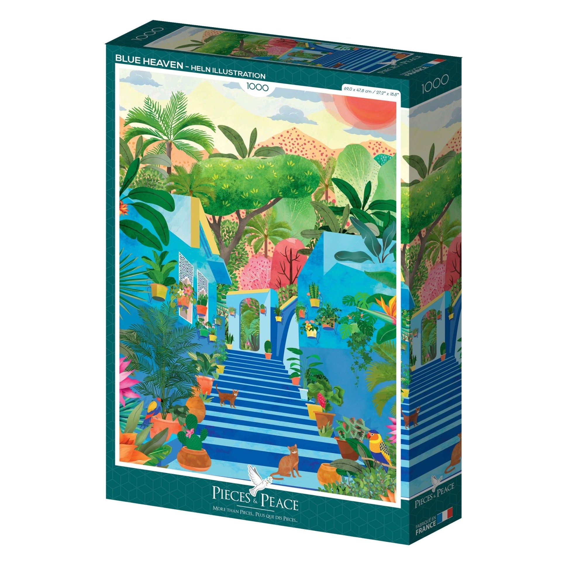 Puzzle 1000 Pièces Pieces & Peace - Paradis BleuPieces & Peace
