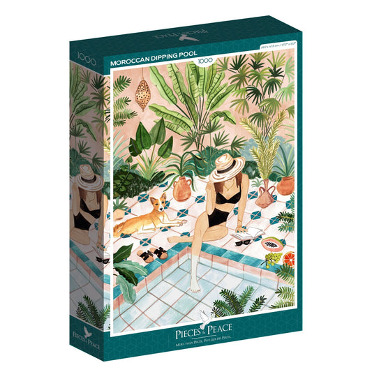 Puzzle 1000 Pièces Pieces & Peace - Piscine MarocainePieces & Peace