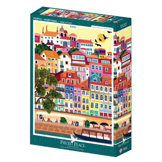 Puzzle 1000 Pièces Pieces & Peace - Porto - PortugalPieces & Peace