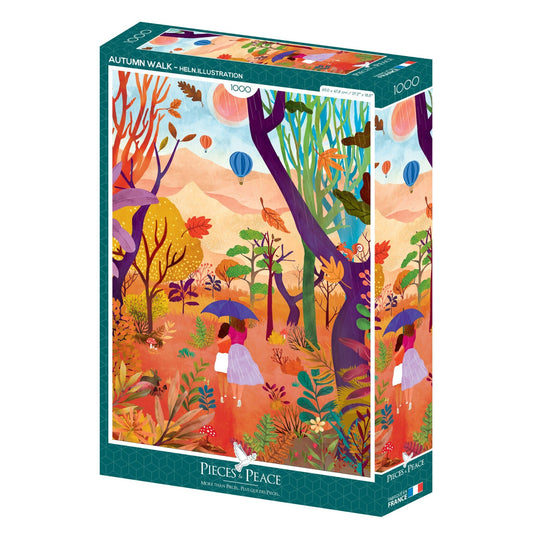 Puzzle 1000 Pièces Pieces & Peace - Promenade d'AutomnePieces & Peace