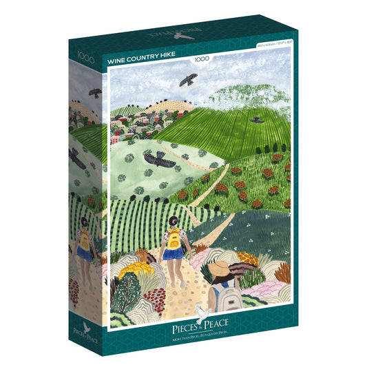 Puzzle 1000 Pièces Pieces & Peace - Randonnée dans les VignesPieces & Peace