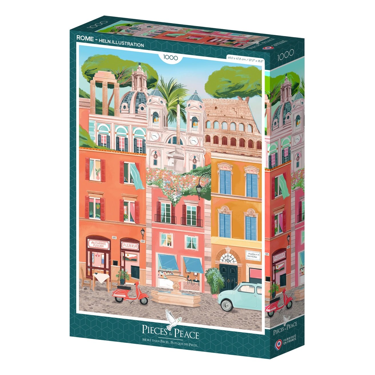 Puzzle 1000 Pièces Pieces & Peace - RomePieces & Peace