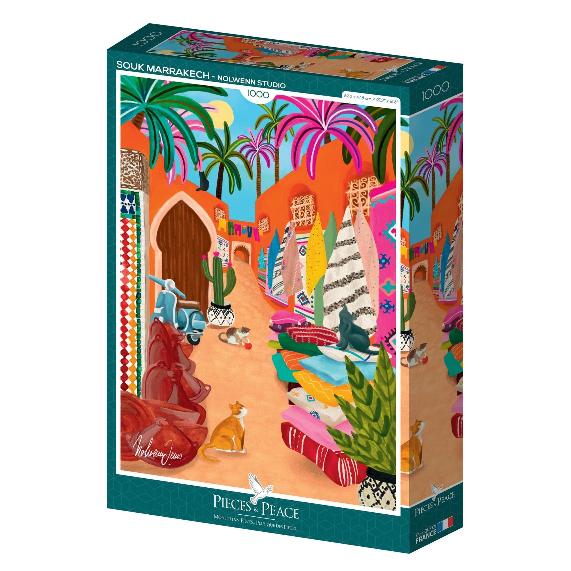 Puzzle 1000 Pièces Pieces & Peace - Souk de MarrakechPieces & Peace