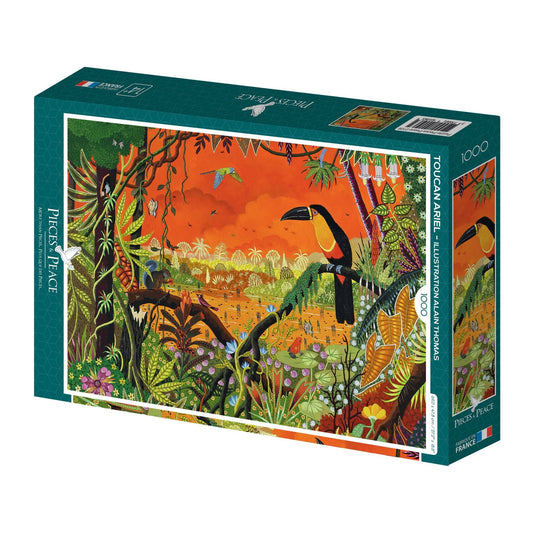 Puzzle 1000 Pièces Pieces & Peace - Toucan ArielPieces & Peace