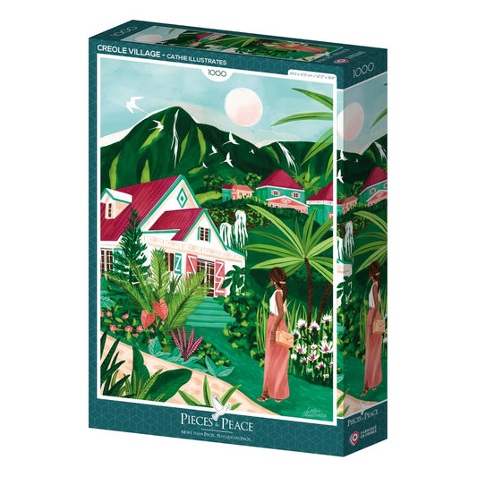 Puzzle 1000 Pièces Pieces & Peace - Village CréolePieces & Peace