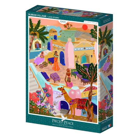 Puzzle 1000 Pièces Pieces & Peace - Village NubienPieces & Peace
