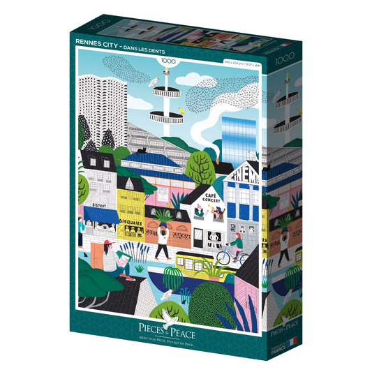 Puzzle 1000 Pièces Pieces & Peace - Ville de RennesPieces & Peace