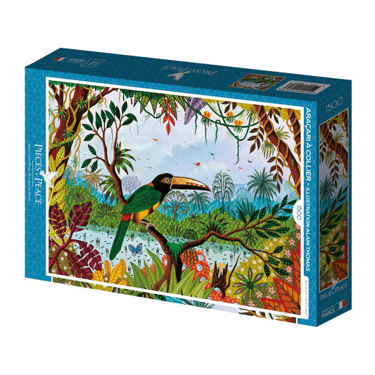 Puzzle 1500 Pièces Pieces & Peace - Araçari à CollierPieces & Peace